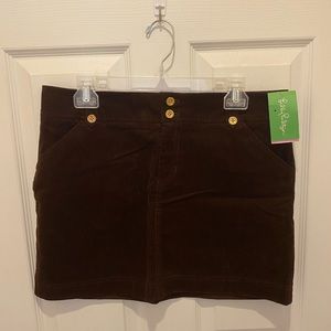 NWT Lilly Pulitzer brown corduroy skirt